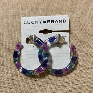 NWT Lucky Brand colorful hoop earrings